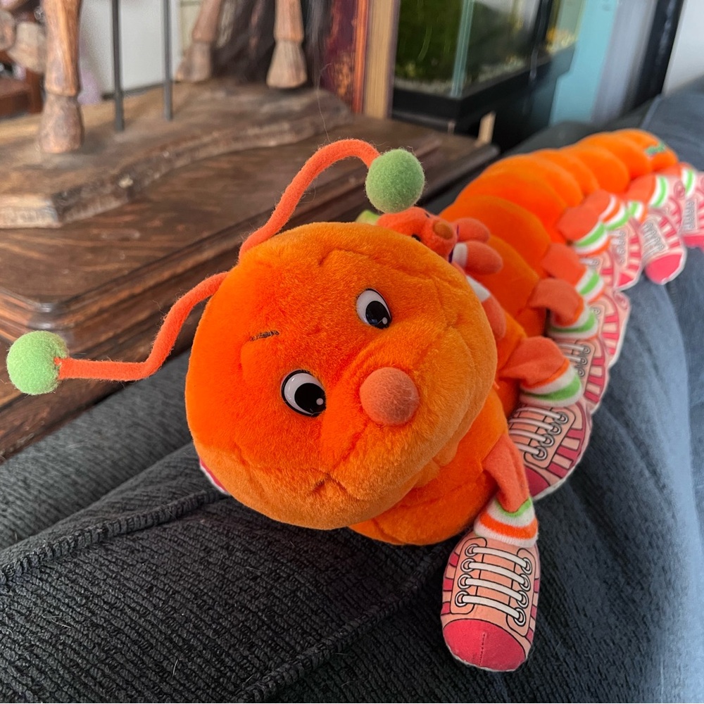 Orange Lots.a.Lots.a.Leggggggs Y2K caterpillar Plush with baby butterfly 🦋